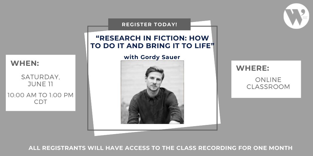 Ever wondered what some best practices for bringing research into fiction are? Or how to make it pop in your writing? Check out this virtual class I’ll be teaching with ⁦<a href="/WritersLeague/">Writers' League of Texas (WLT)</a>⁩ this June: bit.ly/3MJy9jq
