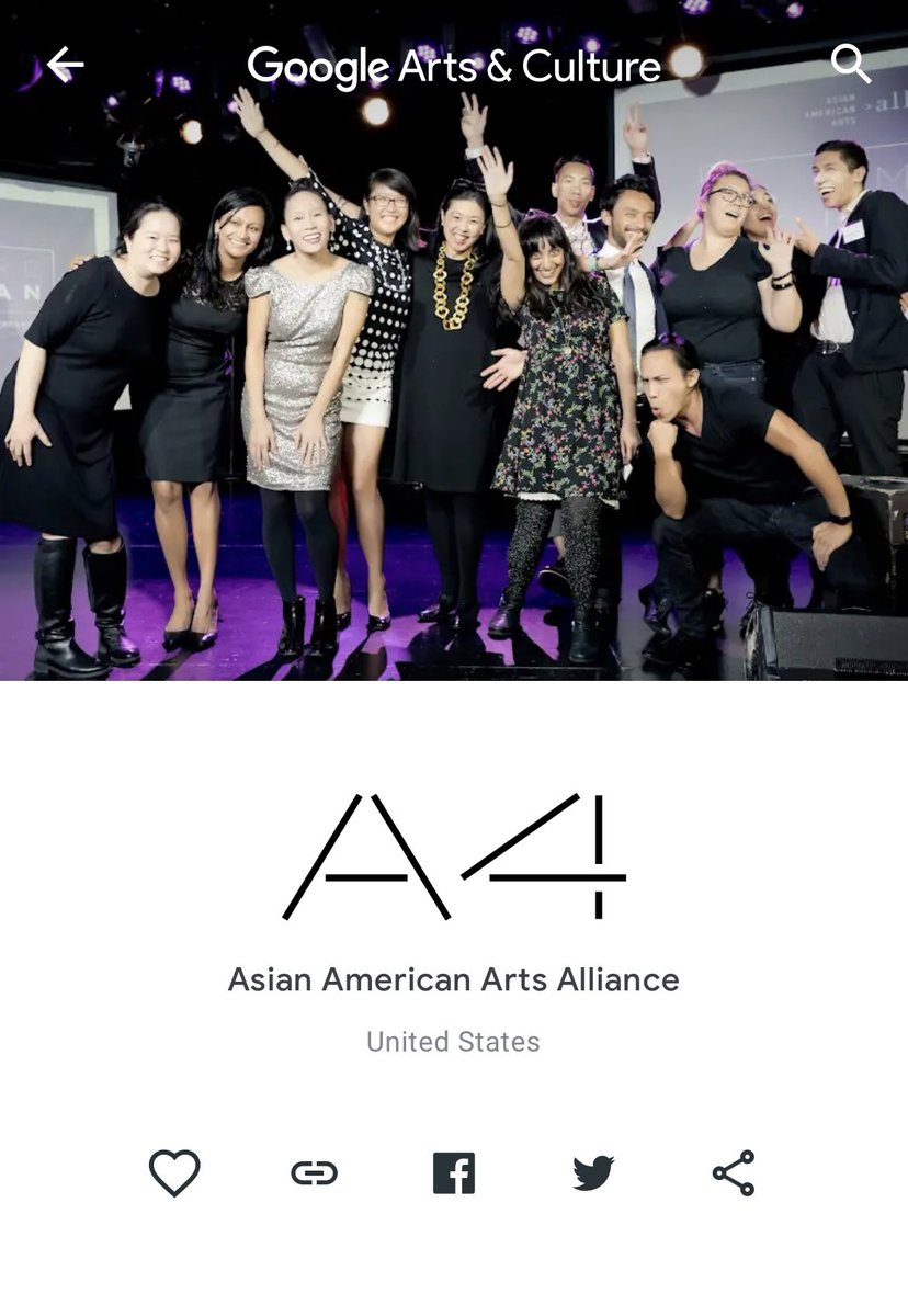 aaartsalliance's tweet photo. Happy #APAHM everyone! We’re so excited to announce that you can now find us on Google Arts and Culture’s page celebrating Asian Pacific American Cultures, in honor of Asian and Pacific Islander Heritage Month! Click the link in our bio to take a look at some of the stories- https://t.co/mRQX61YeS2