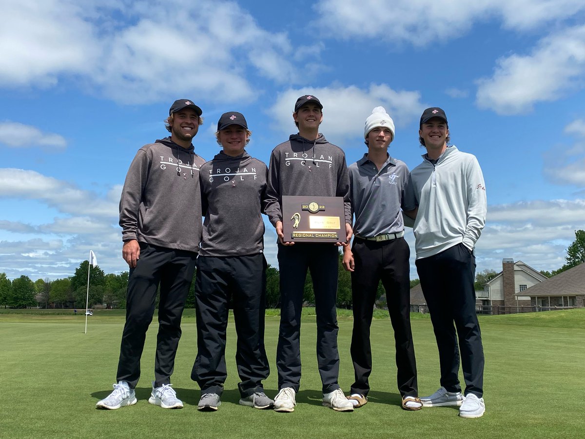 Congratulations to our Boys Golf Team.  They are your 2022 6A East Regional Champions and qualify as a team for the State Tournament next week.  We are proud of you! <a href="/jenksps/">Jenks Public Schools</a> <a href="/SuperfanJHS/">Jenks HS SuperFans</a> <a href="/jenkshs/">Jenks High School</a> <a href="/JenksBoysGolf/">Jenks Boys Golf</a>