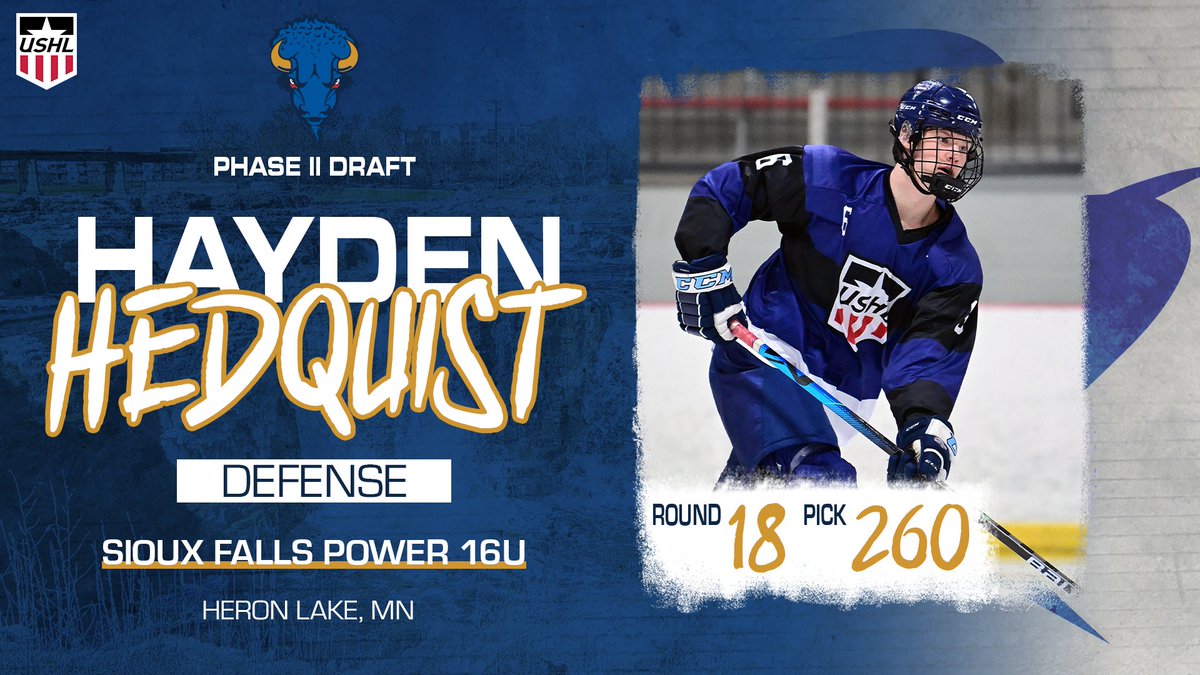 sfstampede's tweet photo. With our round 18 and 260th overall pick, the Stampede have selected Hayden Hedquist! Welcome to Stampede Country! #BeHerd https://t.co/6VfBLyCMT0