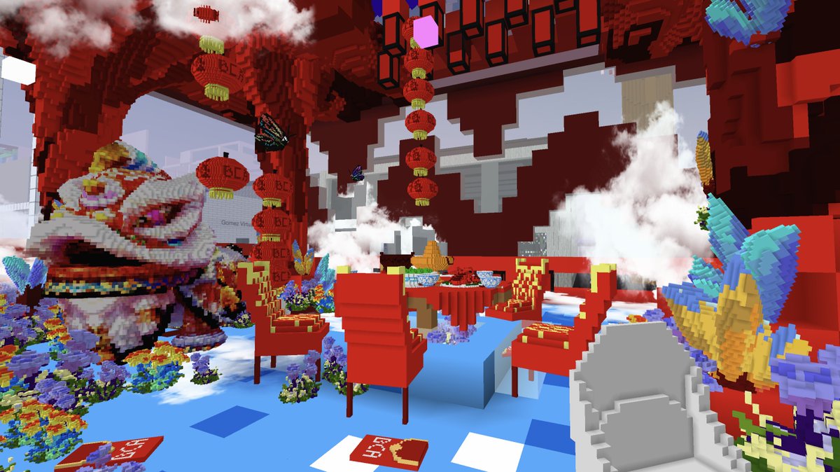 cryptovoxels's tweet photo. First up is @YUJIARUI2003 of @Metacat007, a group of many talented creators from Asia.

Her large open-air builds blew us away &amp; were exactly the festival spirit we needed

From the word "Atmosphere" she made a hunted mermaid escaping to freedom. Would love to hear more from her! https://t.co/B7nydapNzX