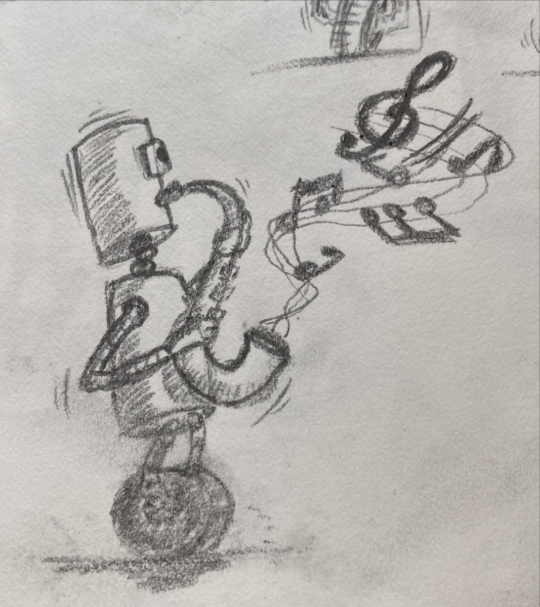 GoofyRobots's tweet photo. Daily sketch #goofyRobots #music #crypto #nft #polygon https://t.co/QrAV4lXpw2