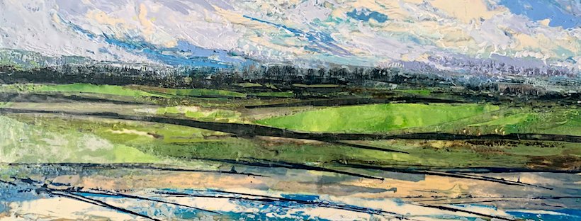 For the month of May, we'll be showcasing the encaustic works of Lara Williams!

This stunning work is 'Signs of Spring - World's End'

To see more works by Lara Williams, please visit:
ssac.org/gaSpotlight.asp