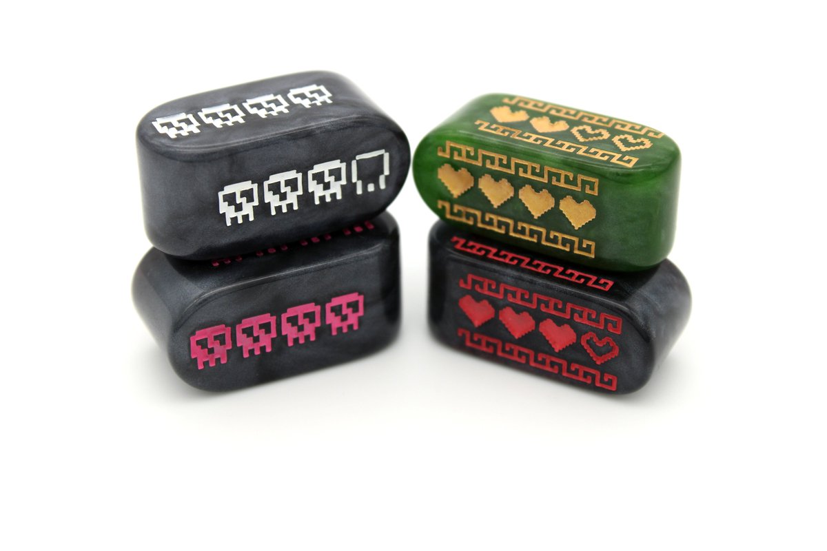 DiceEnvy's tweet photo. We're giving away a set of 4 of our patented infinity D4s! One of each color of our current plastic sets is up for grabs. To enter, follow and RT. Open internationally. Winner will be DM'd on 5/4 at 10am PT. Good luck! https://t.co/bRdYGCxXQ1