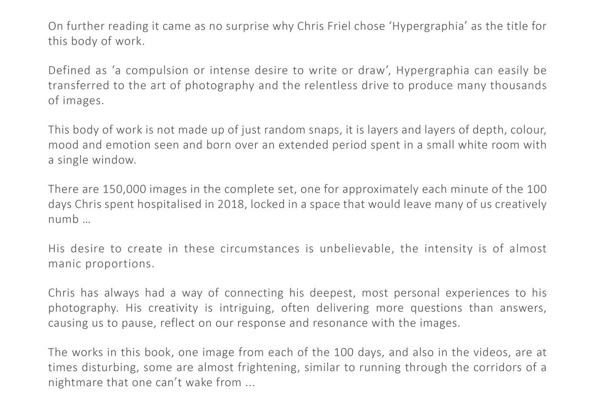 JWEditions's tweet photo. Hypergraphia | Chris Friel

Feat. a foreword by Paul Sanders, former picture editor of the Times

Pre-order your copy here: https://t.co/gqqyYu1T6K https://t.co/KVah50yKqr