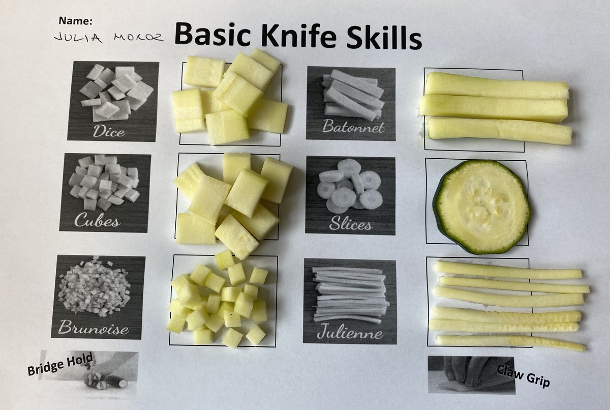 NovaCooks's tweet photo. A good #reuse message to students today. Y9 with some near perfect knife skills and then #reuse the courgettes for Lemon & Courgette Cupcakes in Y7 #livemodelling https://t.co/1r1XhK7R4L