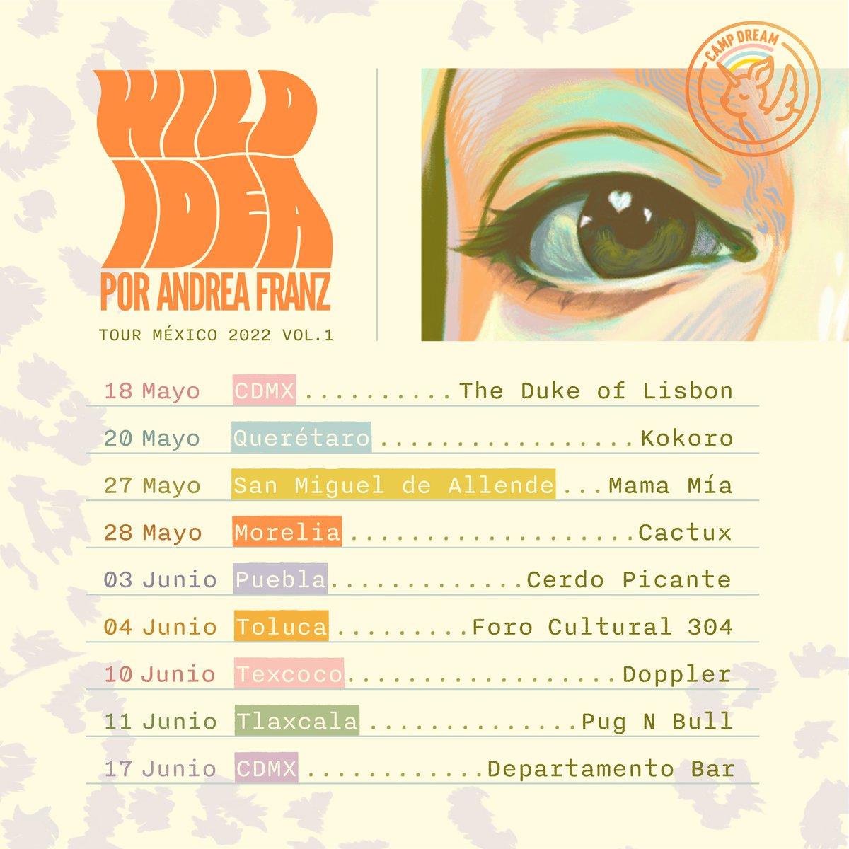 DiscosPanoram's tweet photo. En un par de semanas empieza el #WildIdeaTour de @frau_franz por México.

Encuentra los boletos en la bio de Andrea Franz ✨ https://t.co/fJwZY9mcCk