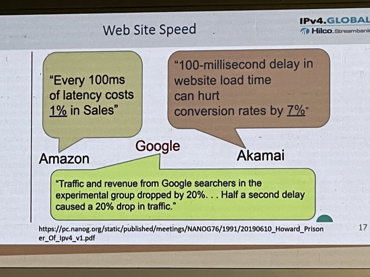 mignacioestrada's tweet photo. “100ms de latencia cuestan un 1% de las ventas” según Amazon / Lee Howard sobre #IPv6 en #LACNIC37 https://t.co/8Ujik7lli5