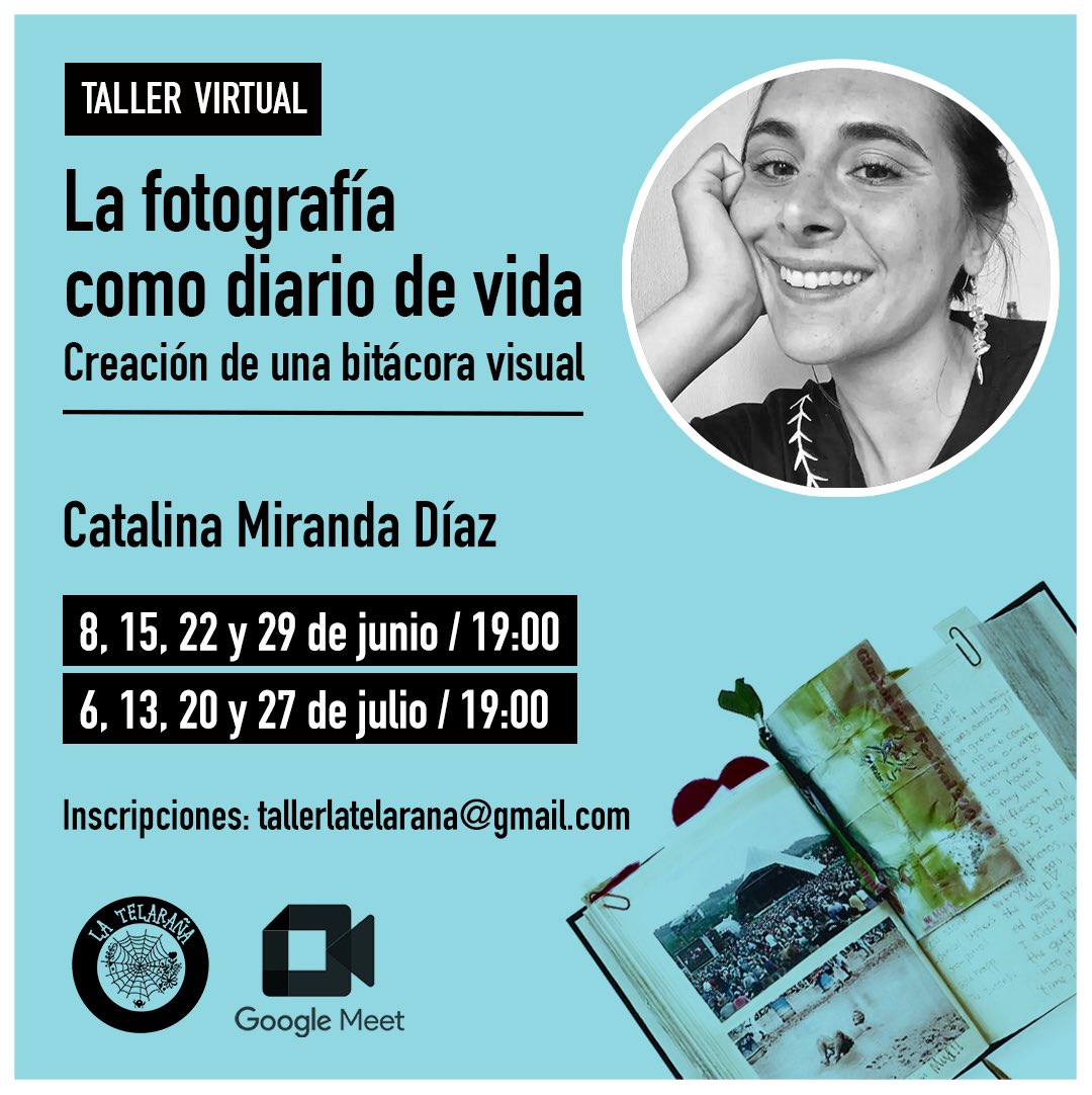 taller_telarana's tweet photo. ✨ El taller consta de ocho sesiones virtuales, las que tendrán lugar todos los miércoles de junio y julio entre 19:00 y 21:00, hora chilena, vía Google Meet (COL-MX-CR 18:00 a 20:00 / ARG-URU 20:00 a 22:00). La inscripción tiene un costo de $30.000 ($38 USD) por cada mes. https://t.co/B6wryWGUeZ