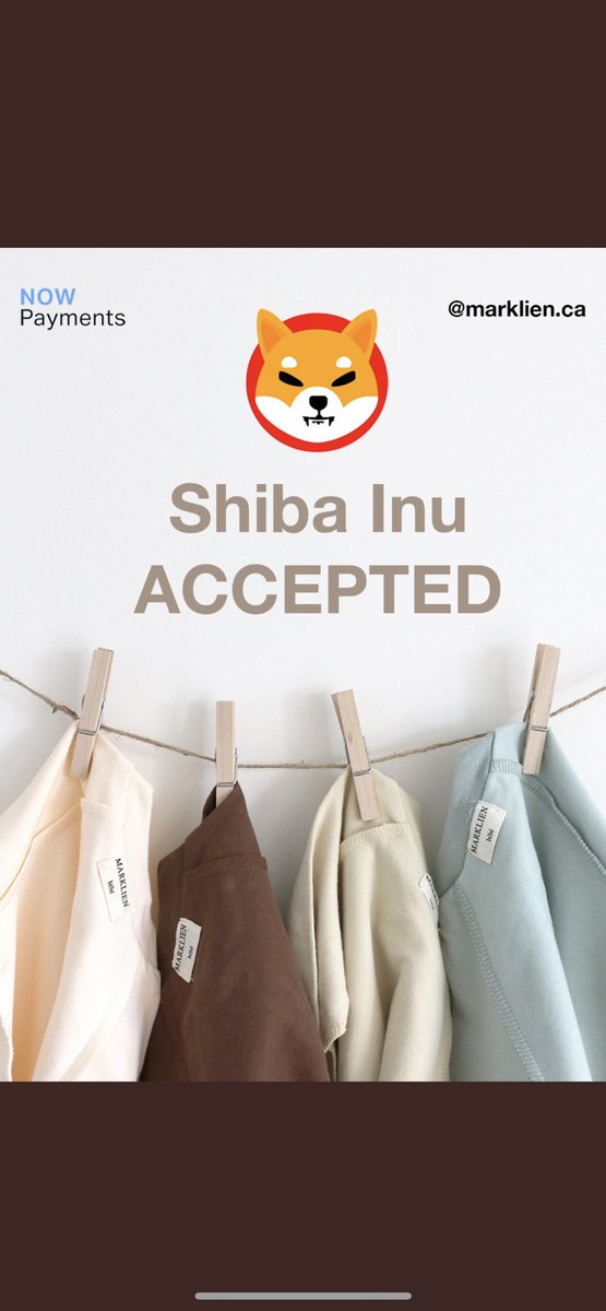Marklien_ca's tweet photo. We are delighted to announce that we are now accepting #SHIB as one and only #crypto #payment option for our online shop! #Shibashowcase #MyShop
https://t.co/SBkYDfcpYq
#SHIBARMY 
@Shibtoken 
@ShibInformer 
@shibwhisperer 
@ShytoshiKusama https://t.co/iceEZgr42J