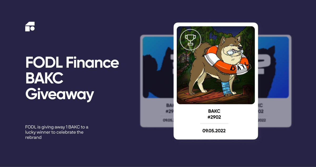 FODLfi's tweet image. 🔱1 #BAKC GIVEAWAY🔱

FODL is giving away BAKC #2902 to celebrate the FODL 2.0 Rebrand!🔥

Entry is simple! You can earn entries by completing various tasks.

⏳Deadline: 6:30pm UTC 17th of May

📩Submit your entry here: 

gleam.io/STOBo/bored-ap…