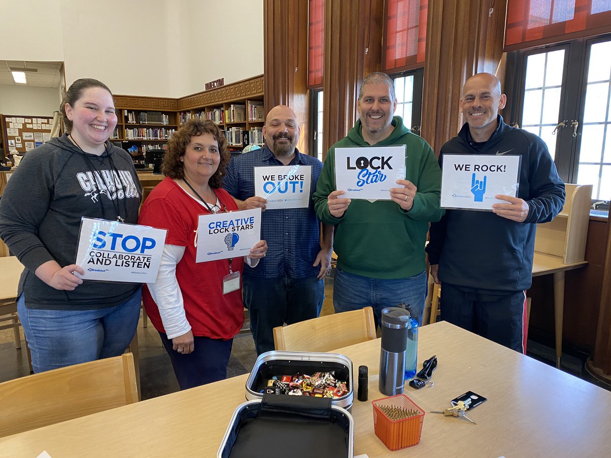 Shari Stack (@mssstack) on Twitter photo It was a cross-curricular Superintendent’s Conference Day Escape Room for our colleagues <a href="/bmchsd/">BellmoreMerrickCHSD</a> in the <a href="/MephamHS/">MephamHS</a> library and they all broke out (a few of them with no hints)! <a href="/KMtheLMS/">Kristen Mogavero, LMS</a> <a href="/breakoutEDU/">Breakout EDU</a> It was a cross-curricular Superintendent’s Conference Day Escape Room for our colleagues <a href="/bmchsd/">BellmoreMerrickCHSD</a> in the <a href="/MephamHS/">MephamHS</a> library and they all broke out (a few of them with no hints)! <a href="/KMtheLMS/">Kristen Mogavero, LMS</a> <a href="/breakoutEDU/">Breakout EDU</a>