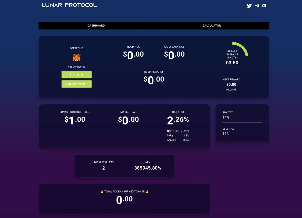 Lunar_Protocol's tweet photo. 🔥 Lunar Protocol DAPP 🔥

Our DAPP is ready! You can find it in our official website or by clicking here:

https://t.co/WOW53fGkSN

First utility out, more to come post launch! 🚀🌕

(You can't connect your wallet yet because we need to finalize it after launch) https://t.co/uP4FemCuR0
