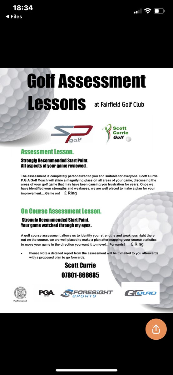 Assessment Lessons <a href="/FairfieldGC1892/">Fairfield Golf Club</a> Let us look into your golf game! #golf #golfassessment #golfinstruction #manchester