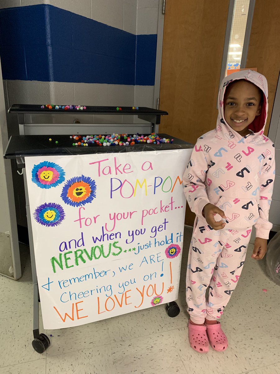TweetDCS_SIS's tweet photo. Cheering on our Chargers today for testing.💙🧡 #TeamDCS #MakingItMatter https://t.co/2DBdu8kXHe