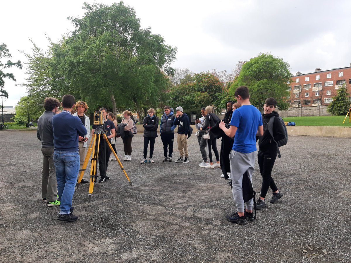 Great to welcome TY students to #TUDublin school of Surveying today. <a href="/TU834GeoSurvey/">TU089 & TU834 Geospatial Surveying Programmes</a> students doing a great job as geospatial teachers for a change