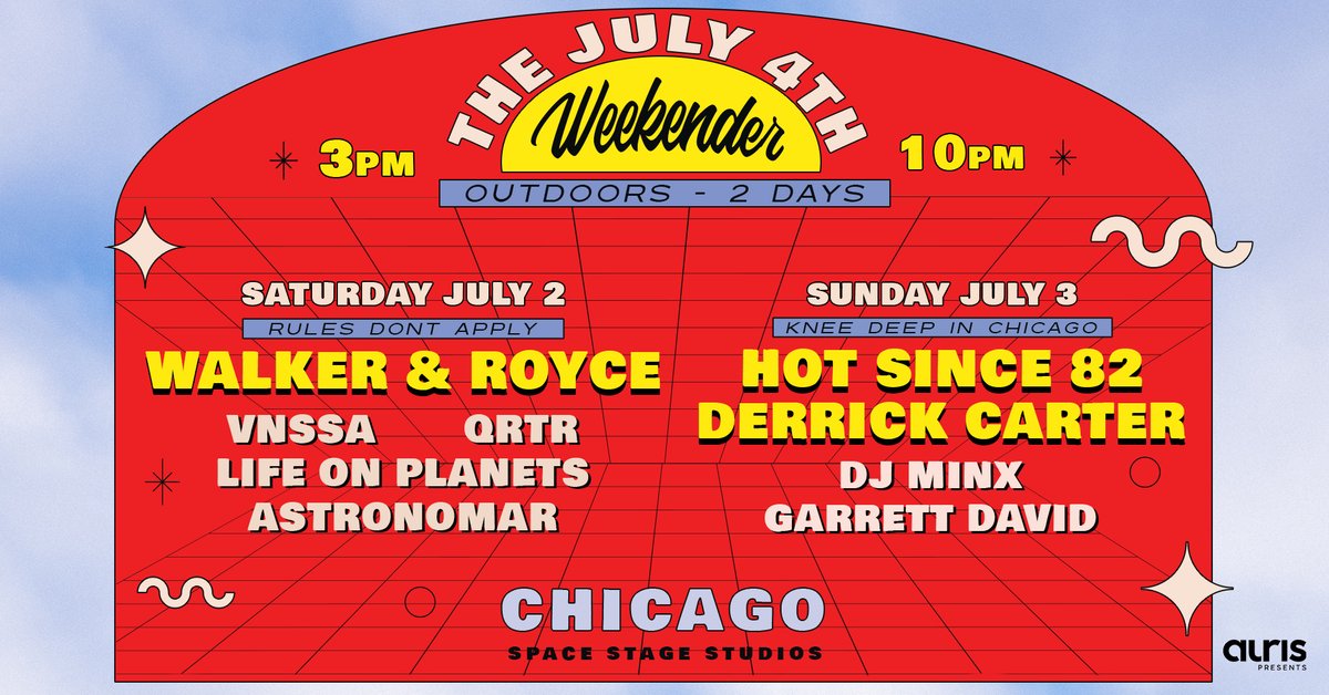 JUST ANNOUNCED 🎇 The July 4th Weekender lineup is BACK! Day 1 w/ <a href="/WalkerAndRoyce/">Walker & Royce</a>'s Rules Don't Apply + Day 2 w/ <a href="/hotsince82/">Hot Since 82</a>'s <a href="/KneeDeepInSound/">Knee Deep In Sound</a>.

Sign-up to be the first to get tickets: go.aurispresents.com/theweekender