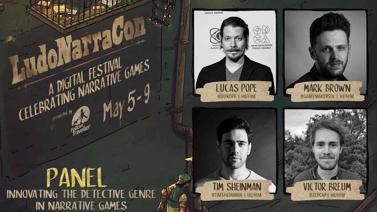 gamemakerstk's tweet photo. Hey! I did / am doing* a panel on Thursday, May 5th, at 5PM PST, on Steam. It’s about detective games, with the developers of Obra Dinn, Rivals, Mind Diver, and Untitled Magnet Game Demo V1.2.

Details here: https://t.co/9lKFzIbvjr

*Pre-recorded live streams break my brain. https://t.co/Oig2MUoaWe