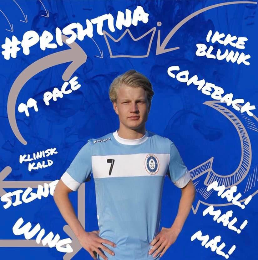 Nysignering på selve kampdagen!

Jørgen Sande Johansen, 38 målscorer og HA’s gullstøvelen vinner i 2017 vender tilbake til Prishtina. Dette er en mann som løper fra de fleste og alltid er farlig med ball. Derfor er det godt at han rakk å gjøre overgangen i tide for dagens kamp!