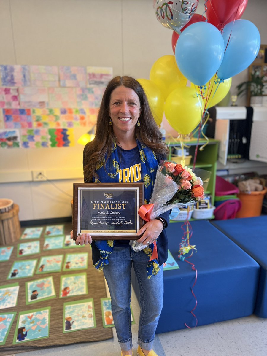 CoCoSchools's tweet photo. Congratulations to Paula L. Rathert, teacher at Murwood Elementary School for her selection as a Contra Costa County Teacher of the Year finalist! Congratulations Ms. Rathert! @MurwoodWC @WalnutCreekSD @32DistrictPTA

#ThankATeacher #ContraCostaCounty #CCCOEAchieves https://t.co/4SOIvOA4xZ