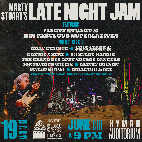 Marty Stuart’s 19th “Late Night Jam” Returns To The Ryman Auditorium For A Historic Night Of Music
 bluegrassgroove.com/2022/05/03/mar… #martystuart #rymanauditorium #bluegrassgroove <a href="/martystuarthq/">Marty Stuart</a> <a href="/theryman/">Ryman Auditorium</a>
