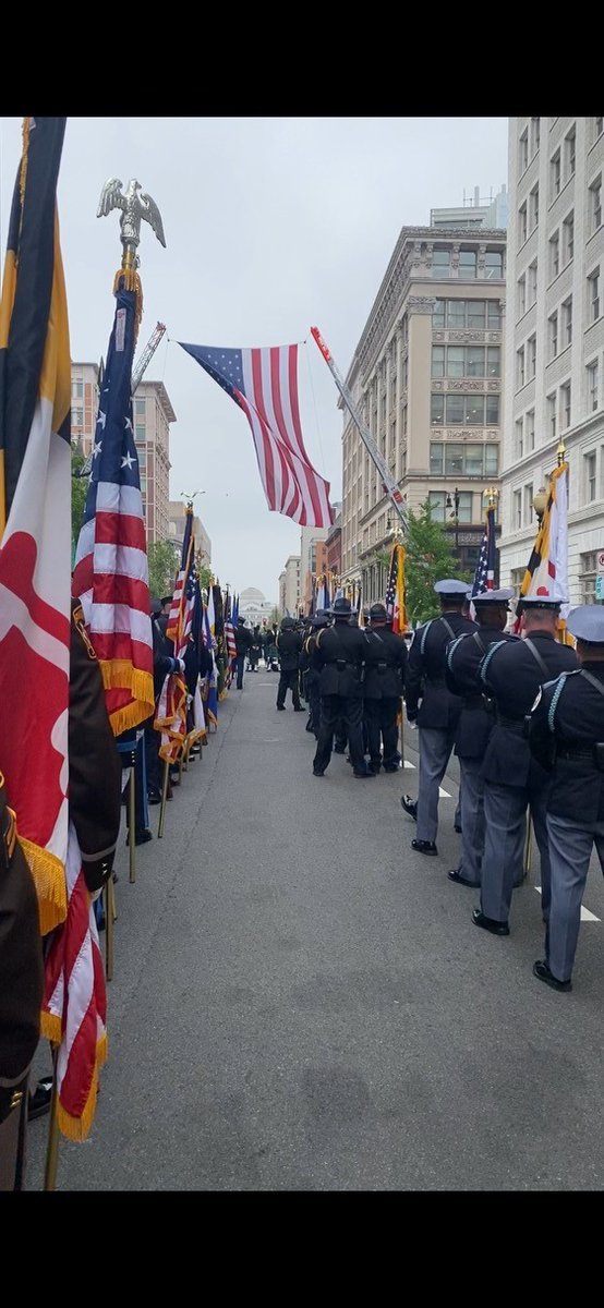 CCSOMD's tweet photo. We were proud to honor officers, firefighters, and first responders, and remember those who died in the line of duty, at the #BlueMass at St. Patrick's Catholic Church in Washington, D.C. this morning. #CCSOPRIDE #PoliceWeek https://t.co/p22t3BPUKl