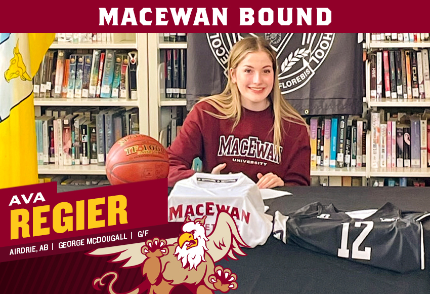 MacEwanGriffins's tweet photo. W🏀| RECRUIT
The Griffins women's basketball team is pleased to welcome versatile @GMHSMustangs product Ava Regier to @MacEwanU for the 2022-23 @CanadaWest @USPORTS_Bball season!
#GriffNation
STORY➡️https://t.co/RotWoIvgZr https://t.co/pJd4GBDnLG