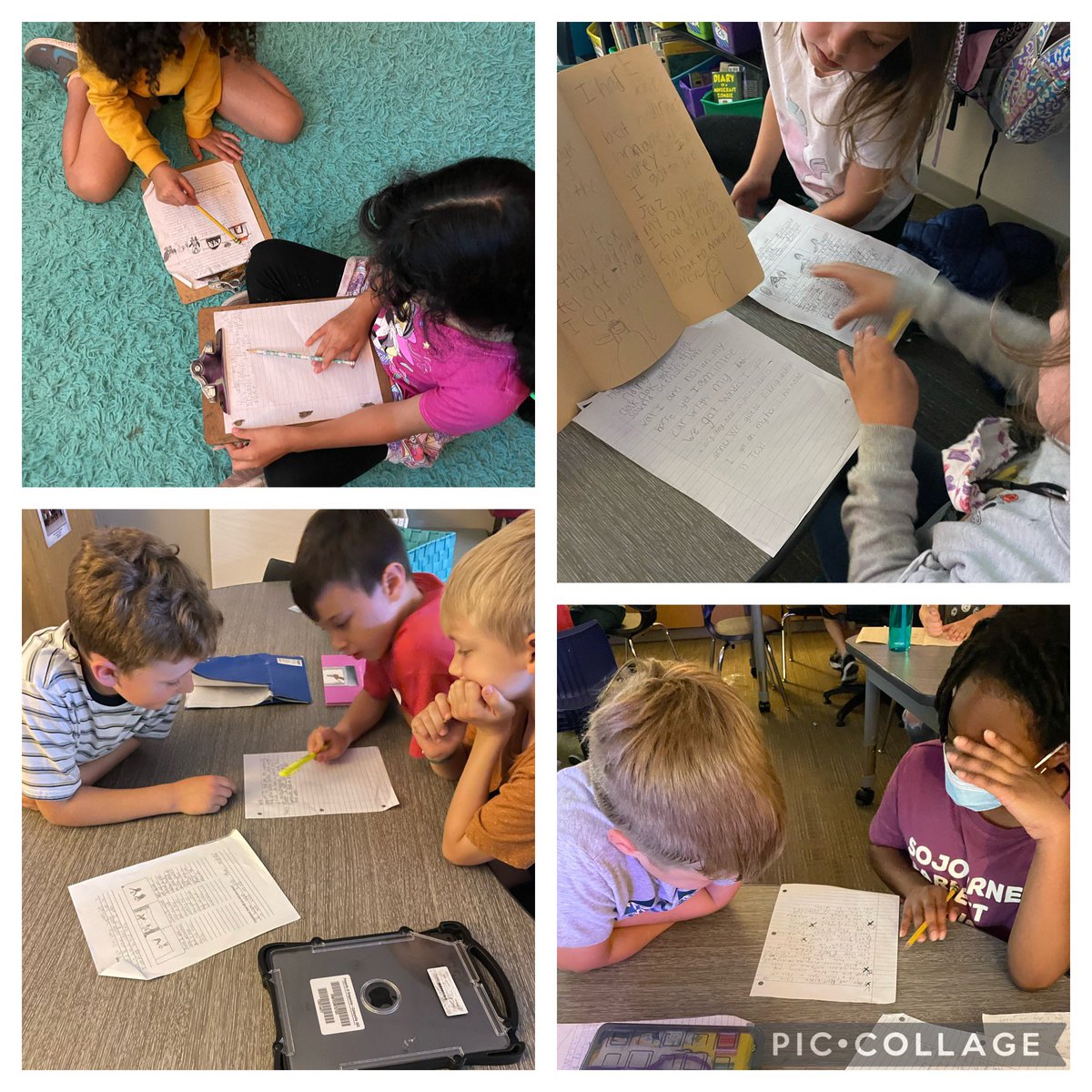 Peer editing and revising! I’m so proud of how far these writers have come!! They are ready for 3rd Grade!! <a href="/DESDolphins/">DES Dolphins</a> #DESisBEST