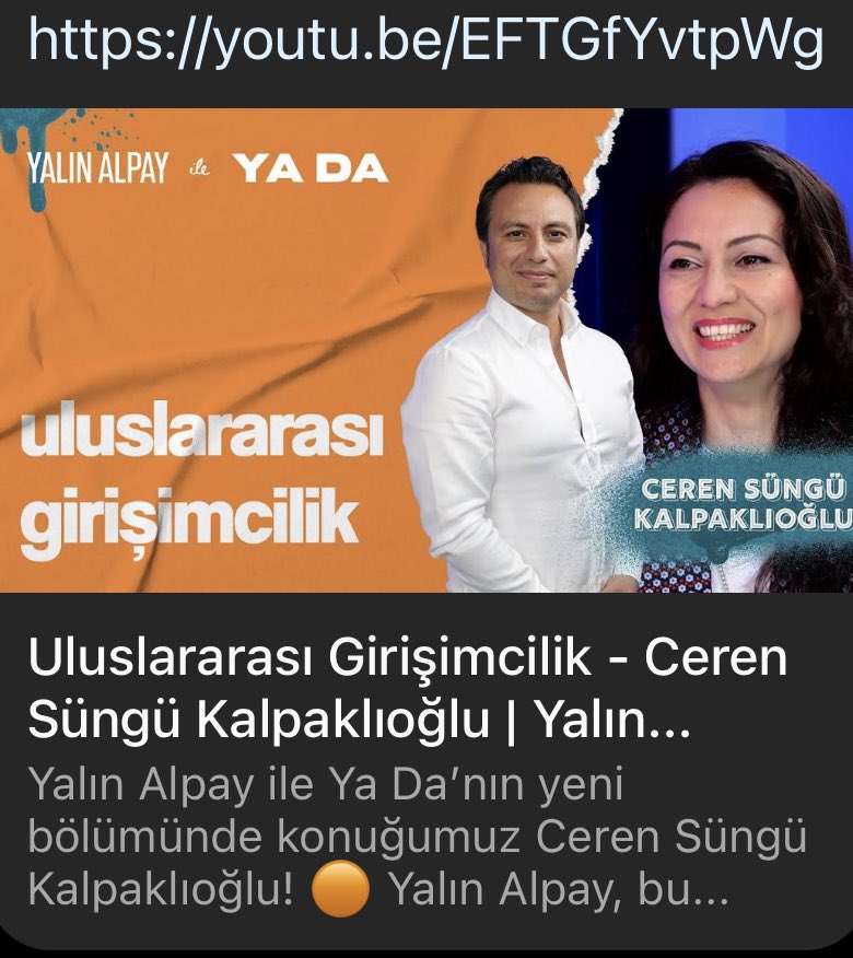 Canım <a href="/yalinalpay/">Yalın Alpay</a> ‘ın konuğuydum:) youtu.be/EFTGfYvtpWg