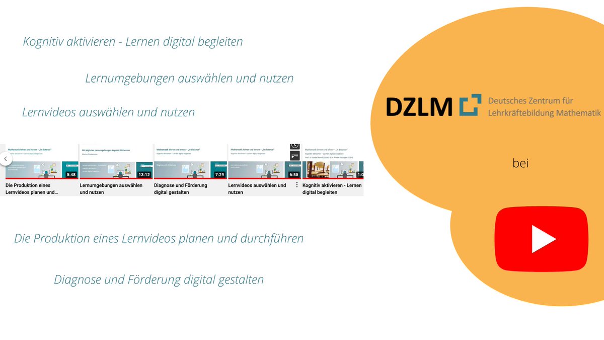 Kennt ihr eigentlich schon unseren YouTube-Kanal? Hier findet ihr interessante Lernvideos zum Thema "Mathematik lehren und lernen - in distance". Schaut doch einmal vorbei: bit.ly/3vZl2nB