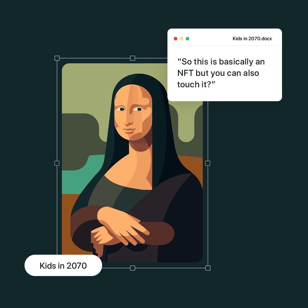 So you're saying Da Vinci was basically an NFT artist? But minting on a canvas. That's weird, say it again?

It's gonna be so cool, our kids are gonna understand the physical and digital worlds, totally the opposite way we did:)

#enteringintometaverse
#quantumverse
#latestnft