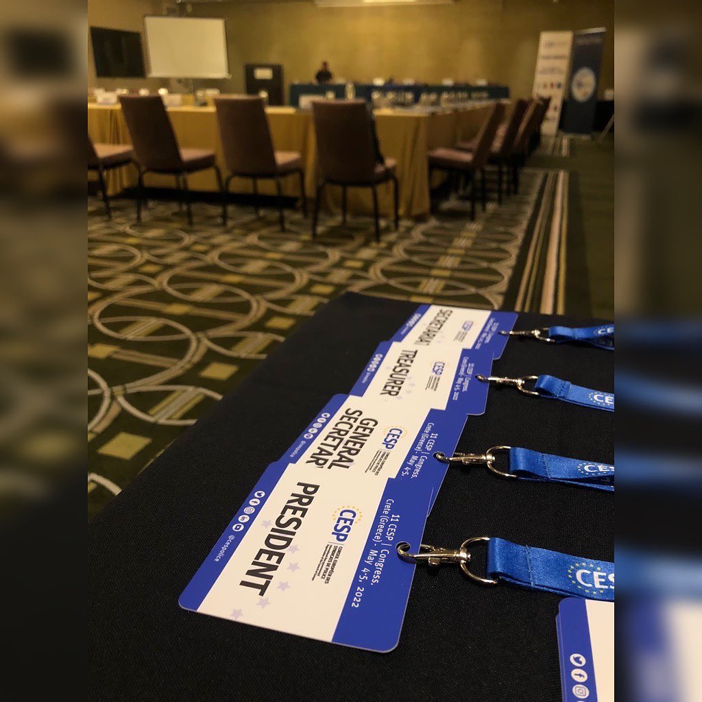 cespolice's tweet photo. 11th CESP Congress preparations ongoing… elections for the new Board in the next mandate period…
#SPP #ASFIC #SindicatulEuropol #MPS #SUP #SAP #SCSI #ANPV #BDK #POAXIA #CPA #SPPSH #USPFBIH #VKO
@cespolice https://t.co/WxtrSYWWCl