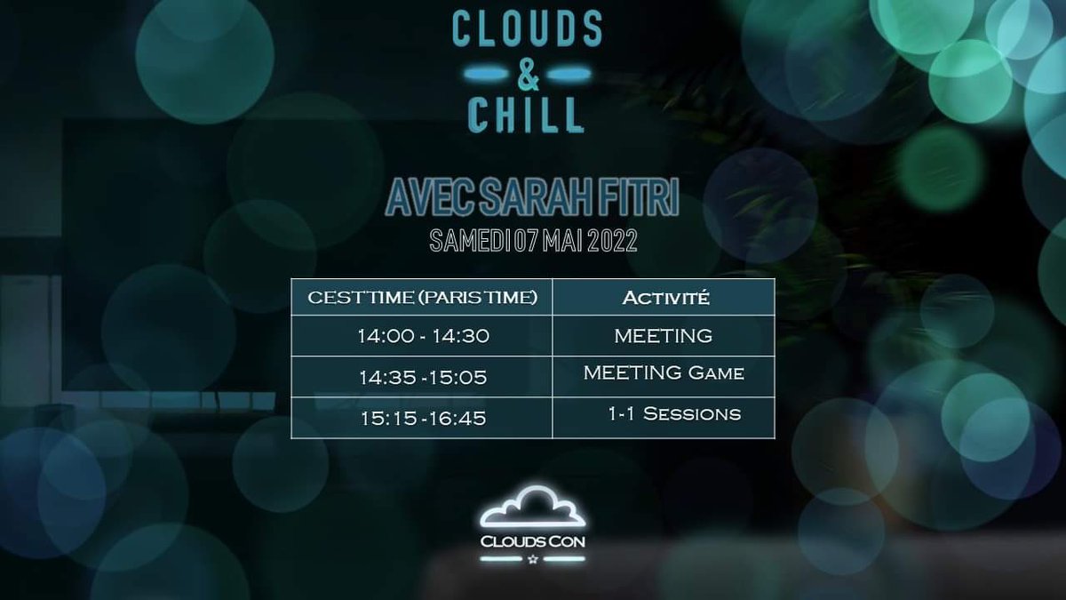 CloudsCon's tweet photo. #CACSarah 🖥
Voici le planning officiel de la convention !
J-4! ❤️ https://t.co/ebZA9s1yRF