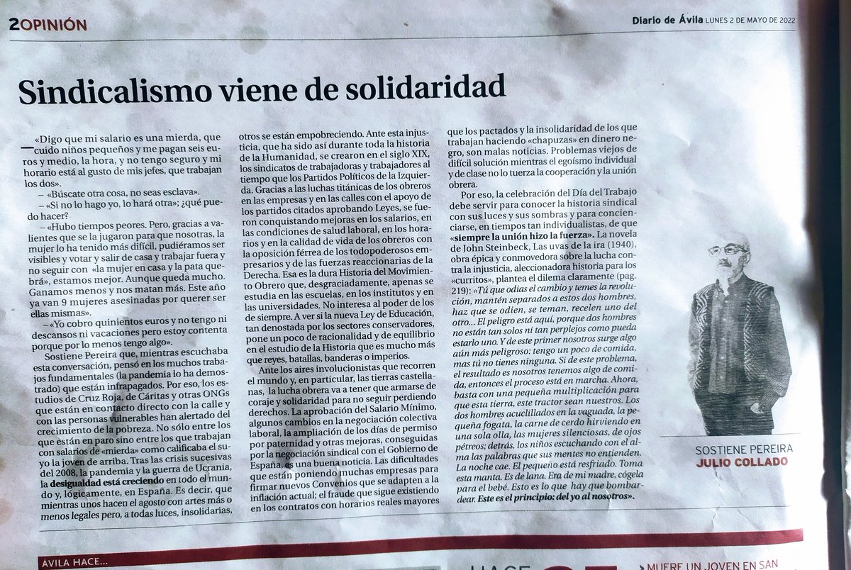 Msol59's tweet photo. #LaDesigualdadEstáCreciendo... #JulioCollado👌🏿 "Siempre La Unión hace la Fuerza"..."Este es el principio: del YO a #Nosotros"(JS: Las Uvas de la Ira). https://t.co/OWS6cqHBOF