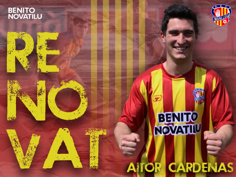 AECManlleu's tweet photo. ❤️💛𝑅𝐸𝑁𝑂𝑉𝐴𝑇!💛❤️

L'Aitor és del Manlleu! El jove lateral seguirà defensant la samarreta manlleuenca una temporada més. 💥

🟡🔴#somdelmanlleu #1cat2 https://t.co/IGykm4cRGF