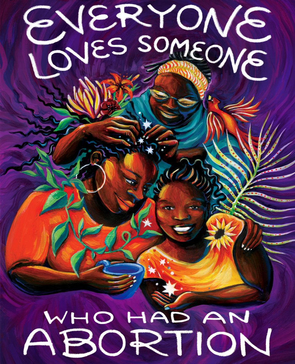 A necessary reminder today and everyday that abortion is a human right. 

"Everyone Loves Someone Who Had An Abortion" Art created by Kenya Martin, Jasmine Burnett and Micah Bazant as a collaboration between @nnaf and Forward Together.