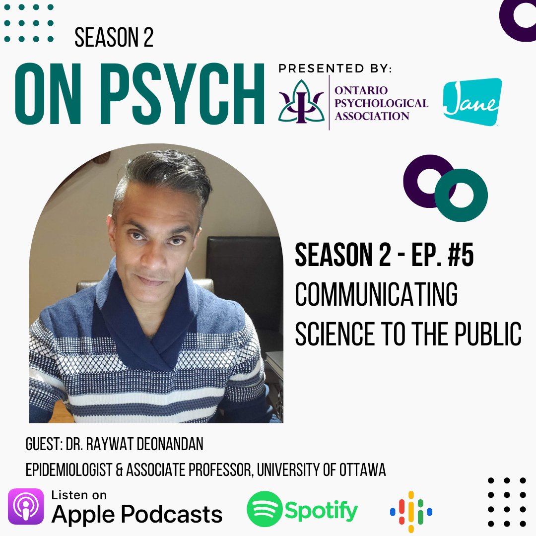 ONPsych's tweet photo. NEW PODCAST EPISODE! 📻
On this episode of the On Psych #Podcast, Dr. Jonathan Douglas & Dr. Ray Deonandan discuss the art of #ScienceCommunication in the public sphere. Witty & thoughtful dialogue ensue!
Find it here👉: https://t.co/sEZbWLxFHU
#Psychology #OnPsych https://t.co/nLFCZmQ22h