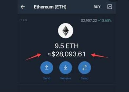 Iconic09065's tweet photo. @Etherium09 Wow I just got my 9.5Eth just now .
It is really real ooo https://t.co/IprSsvxiT5