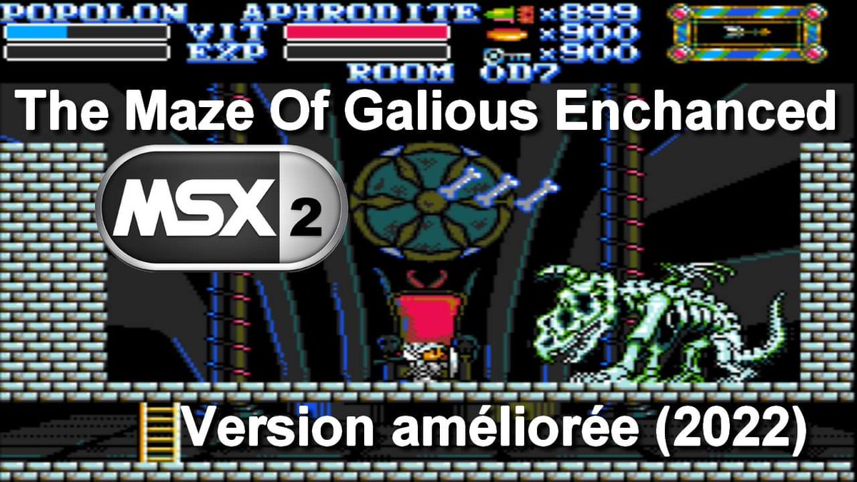 tarodius's tweet photo. #MSX2 - #Knightmare2: The Maze Of Galious #Enchanced (2022)
Knightmare 2: The Maze Of Galious est sortis sur #MSX en 1987 par #Konami, il fait suite au premier #Knightmare sortis en 1986.
Une version enchanced (amรฉliorรฉe) vient de sortir sur le MSX 2
https://t.co/iUTw97oQWI https://t.co/aWYV3gpp1g