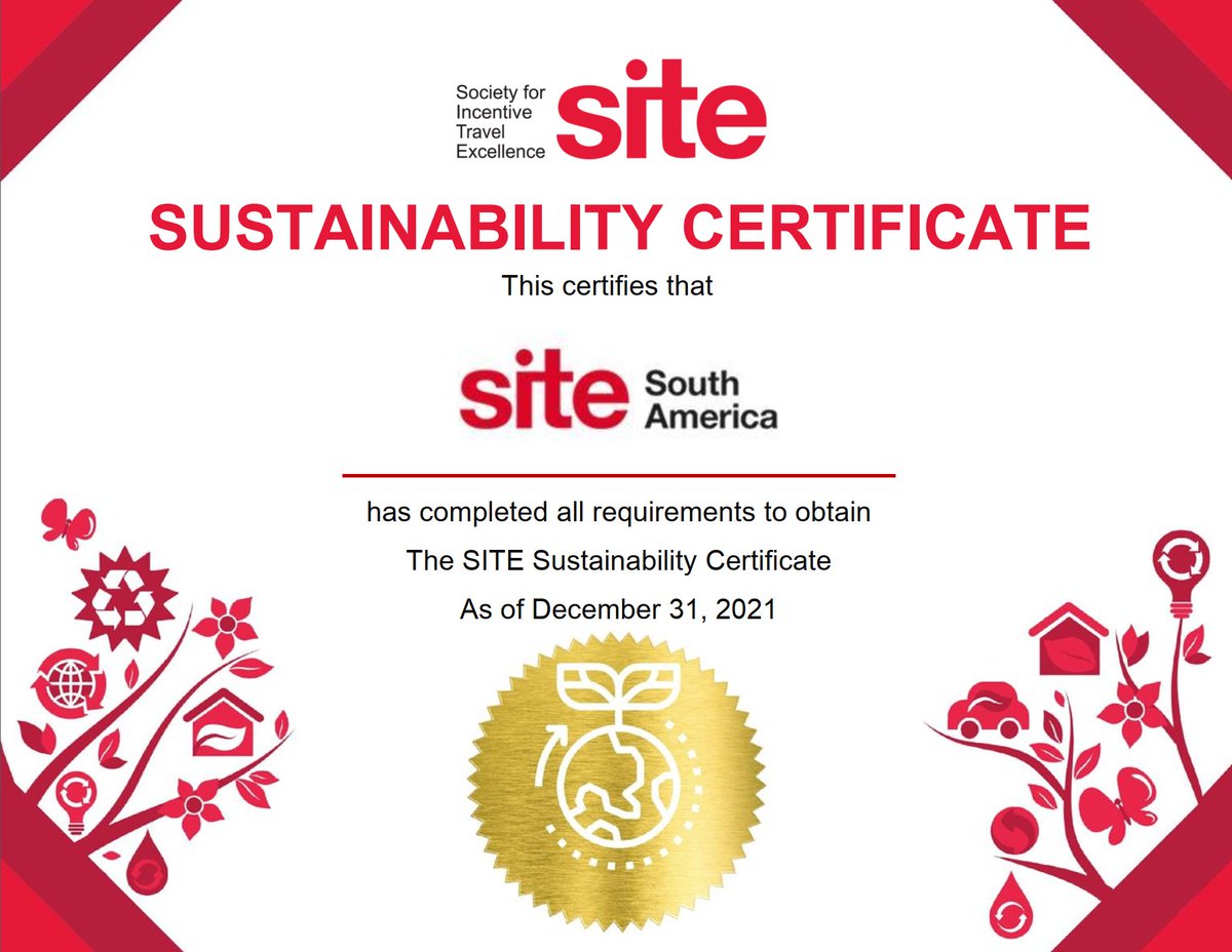 We are thrilled to announce that we are officially a certified sustainable chapter!  The work in 2022 continues and we thank all our members who have contributed with this mission.

#sitesustainability #siteunite #sitestrong #sitesouthamerica