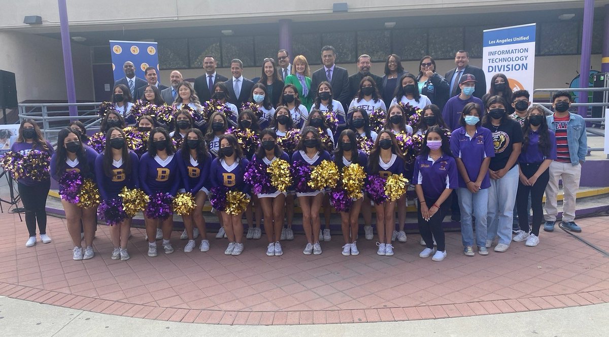 Today we eliminate the digital desert. With support from local providers <a href="/ATT/">AT&T</a> and <a href="/SpectrumEntUS/">Spectrum Business for enterprise</a>, every <a href="/laschools/">Los Angeles Unified</a> student and every <a href="/laschools/">Los Angeles Unified</a> family, regardless of socioeconomic condition or zip code of residence, will have access to high-speed internet at home. #100DayPlan