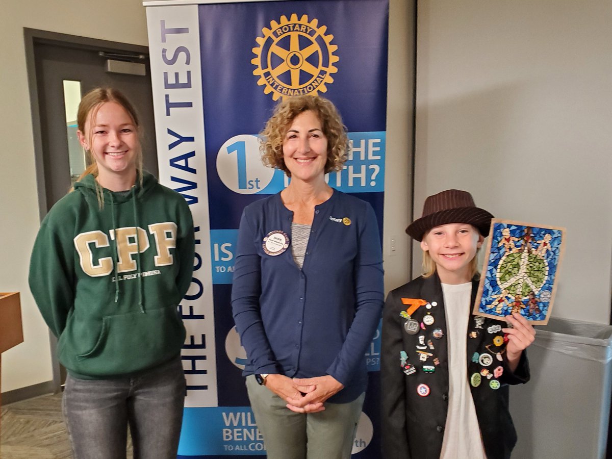 Last Thursday we welcomed our 2020 Scholarship winner Melissa Shaw from <a href="/bonitabearcats/">Bonita Bearcats</a> and David Scarborough from @RoynonRaccoons . David is one of the <a href="/Rotary/">Rotary International</a> Art Contest winners. We love working with <a href="/BonitaUSD/">Bonita USD</a> ! <a href="/cityoflaverneca/">City of La Verne, CA</a> #community