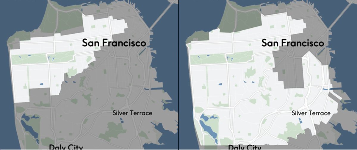 At @Cruise we recently expanded our driverless AV service area to nearly 70% of SF. It goes online tonight for all riders. Much more to come!