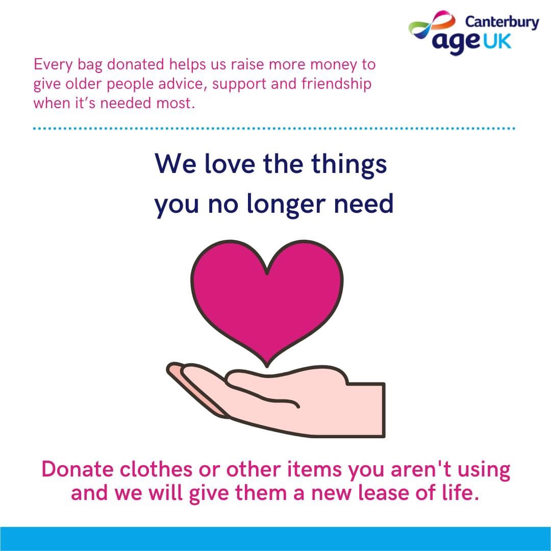Had a clear-out📦? We would love to give your pre-loved clothes and items a new home🕺. Our Canterbury charity shop is located at 13A St. Peter's Street. You can drop any donations off to our store directly during our opening times, or to our office in Castle Row. Thank you💕