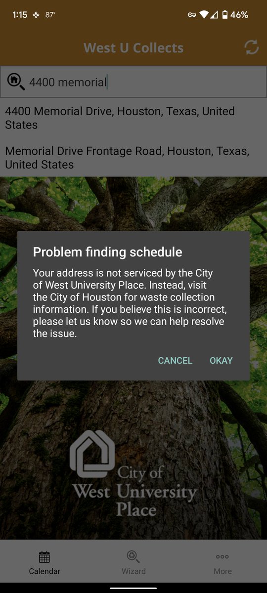 WarFX's tweet photo. I think @HoustonTrash and @CityofWestU are having a giggle with me. Good ploy on getting people to download the app though https://t.co/SIdRjhFpj8
