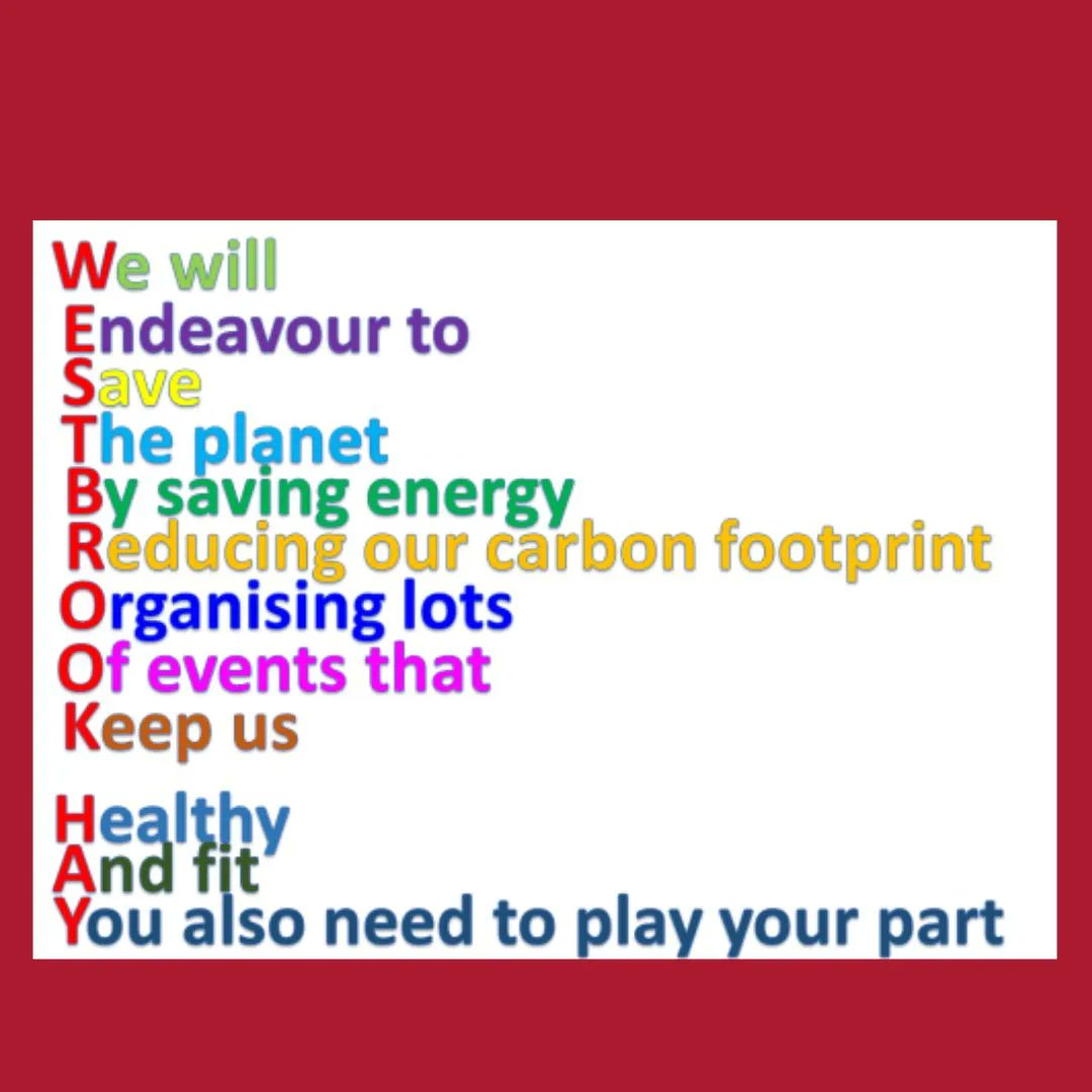 It is switch off week <a href="/WestbrookHay/">Westbrook Hay</a> and in assembly we recited our Eco Code. This has been written by the children and is a great way to begin a week of activities to improve our environment. We are firmly committed to achieving our Green Flag status @EcoSchoolsEngland.