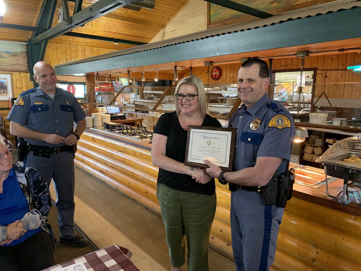wspd4pio's tweet photo. Please help me thank Trooper Matt Weberling for 25 years of dedication to the state of Washington, he retires after 25 years today!!! Trooper Weberling will be sorely missed in District 4 Spokane! Pictured with his wife Lynette and daughter Emma. #happyretirement https://t.co/gA2QX7oEnI