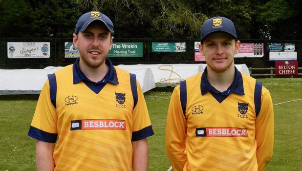 Great to see both Brad and Luke make their @shropshireccc debuts yesterday, well done lads
