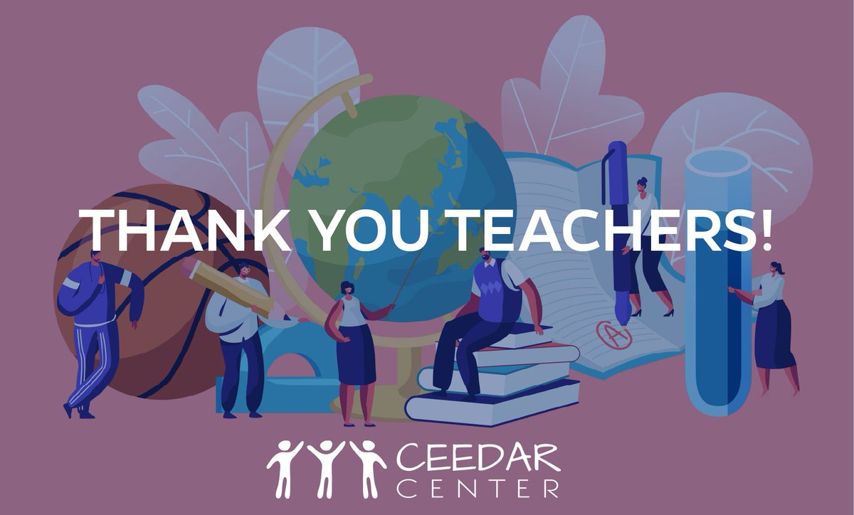 CeedarCenter's tweet photo. We ❤️ our teachers! This week we are celebrating and thanking teachers for all that they do! 🎉 

Thank you for always showing up and going above and beyond for our students. #TeacherAppreciationWeek #ThankATeacher #TeachersDay https://t.co/VtNLcbrLj3