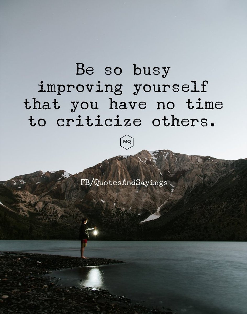 No time to criticize others